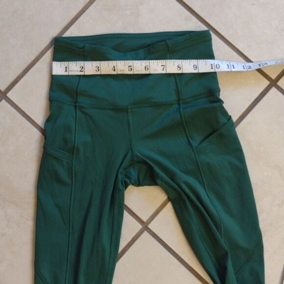 Lululemon Fast and Free Tight High Rise Everglade Green leggings pockets 0 - Picture 8 of 13